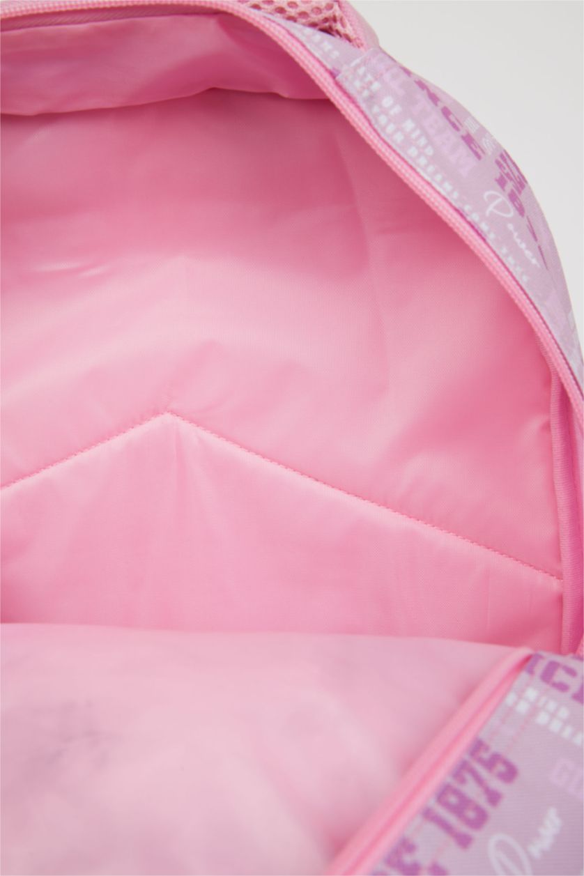 Kız Çocuk - Genç Kız Pembe Kız Çocuk Baskılı Okul Sırt Çantası