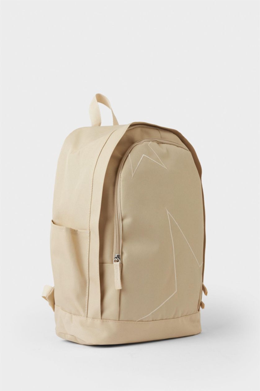 Kız Çocuk - Genç Kız Bej Unisex Okul Sırt Çantası