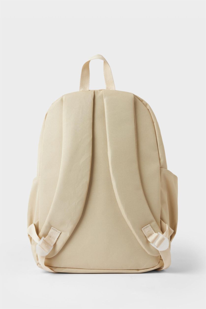 Kız Çocuk - Genç Kız Bej Unisex Okul Sırt Çantası