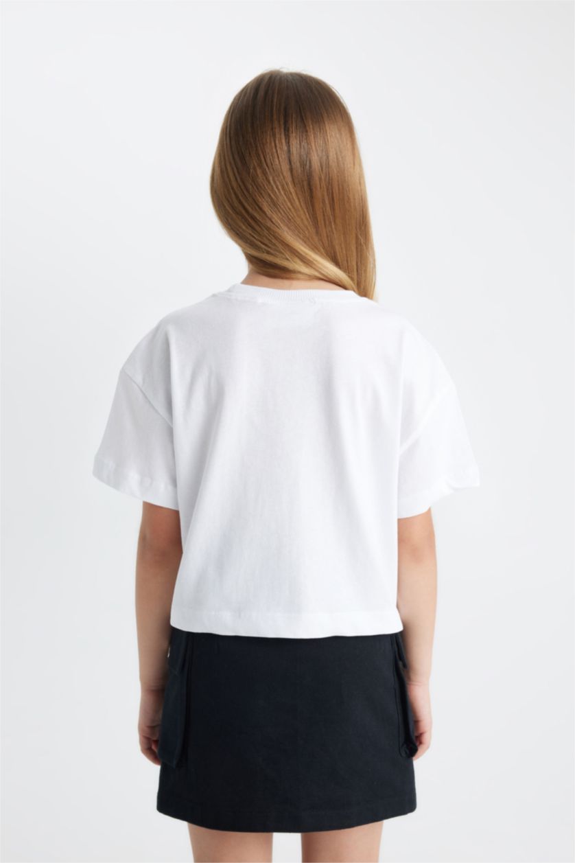 Girls & Teens Violet Beyaz Girl PowerPuff Girls Short Sleeve T-Shirt