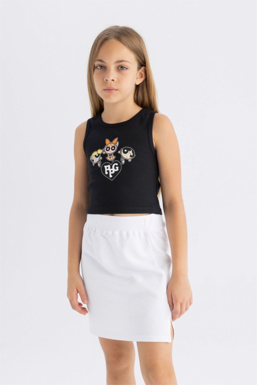 بنات أسود Girl PowerPuff Girls Sleeveless T-Shirt