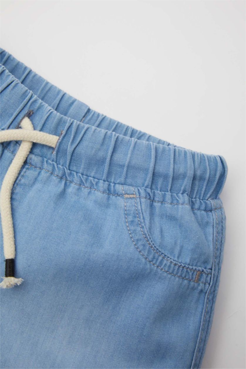 Kız Bebek Açık Mavi Kız Bebek Jean Şort