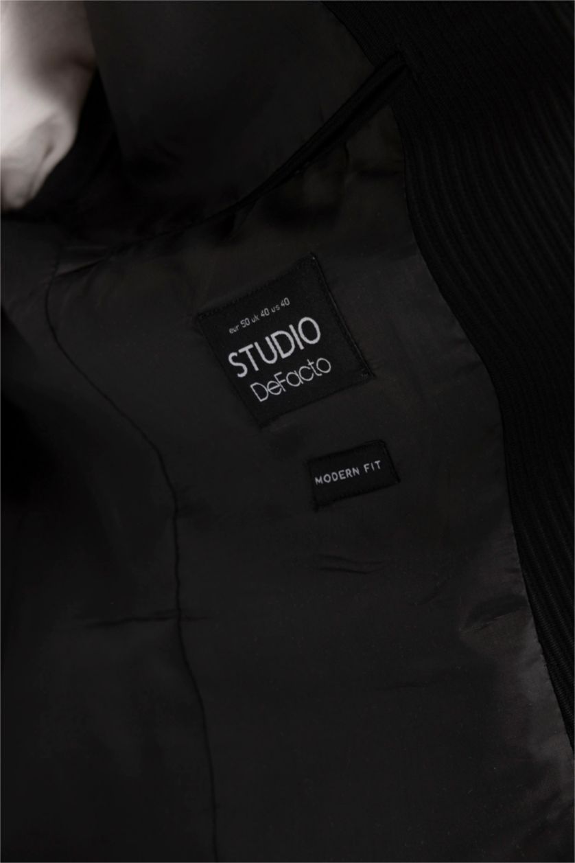 MAN Black Modern Fit Lined Blazer Jacket