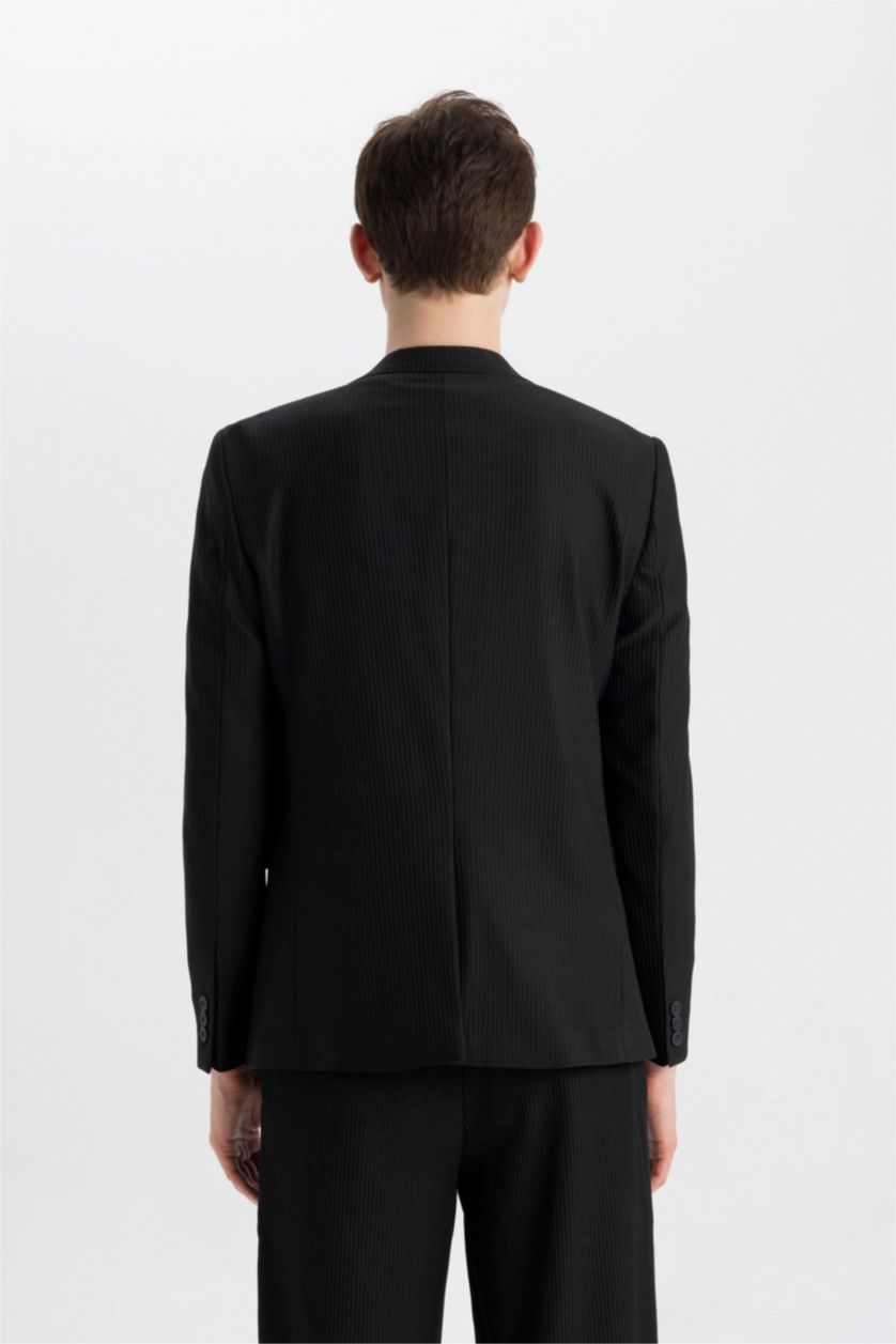 MAN Black Modern Fit Lined Blazer Jacket