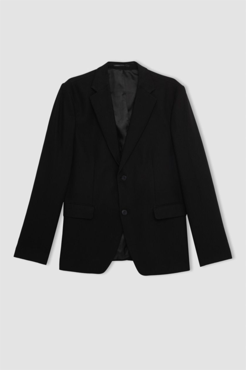 MAN Black Modern Fit Lined Blazer Jacket