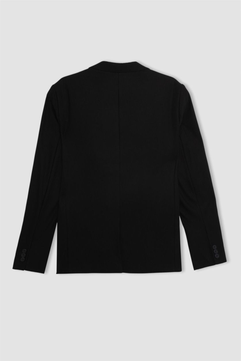 MAN Black Modern Fit Lined Blazer Jacket