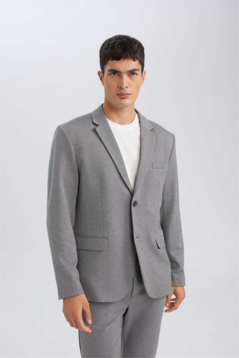 رجال أنثرا جاكيت بليزر مودرن فيت مبطن