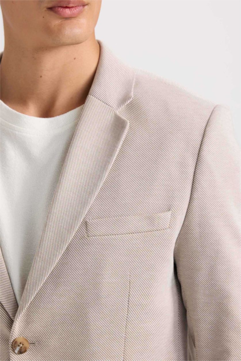 HOMME Beige Blazer Coupe Moderne