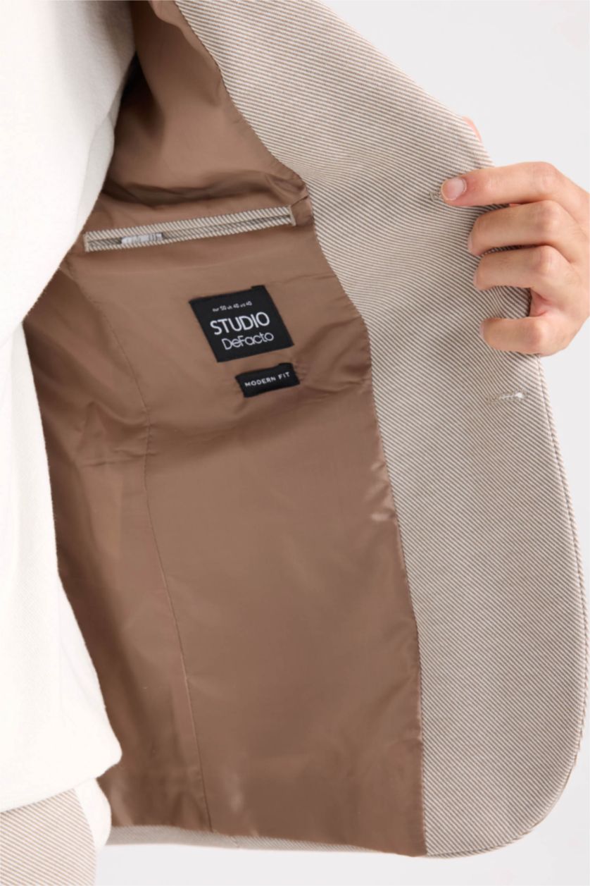 HOMME Beige Blazer Coupe Moderne