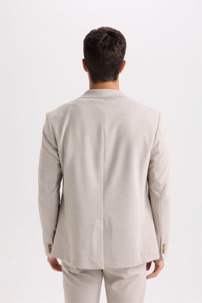 HOMME Beige Blazer Coupe Moderne