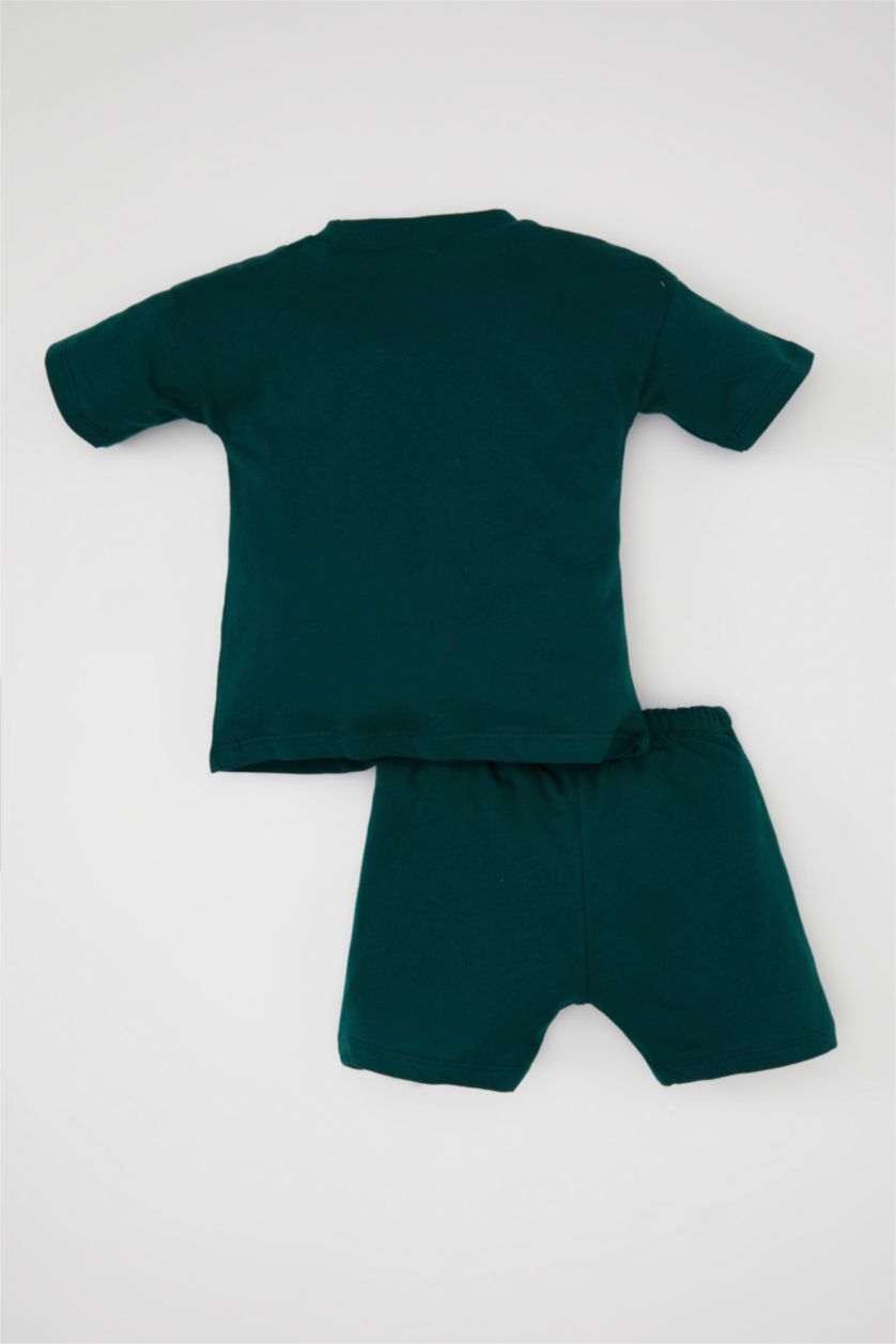 BÉBÉ GARÇON Vert Foncé Ensemble de T-Shirt Manches Courtes et Short pour Bébé Garçon