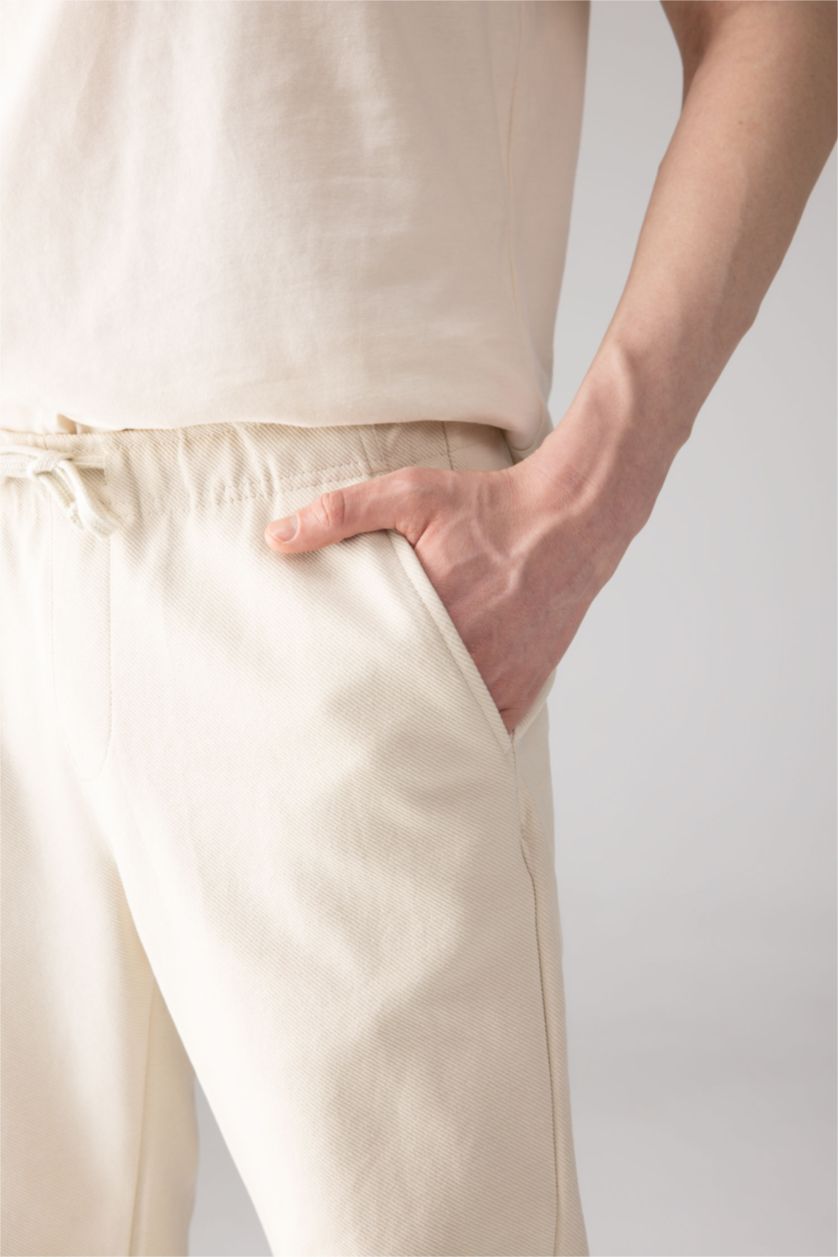 Erkek Bej Jogger Fıt Pantolon