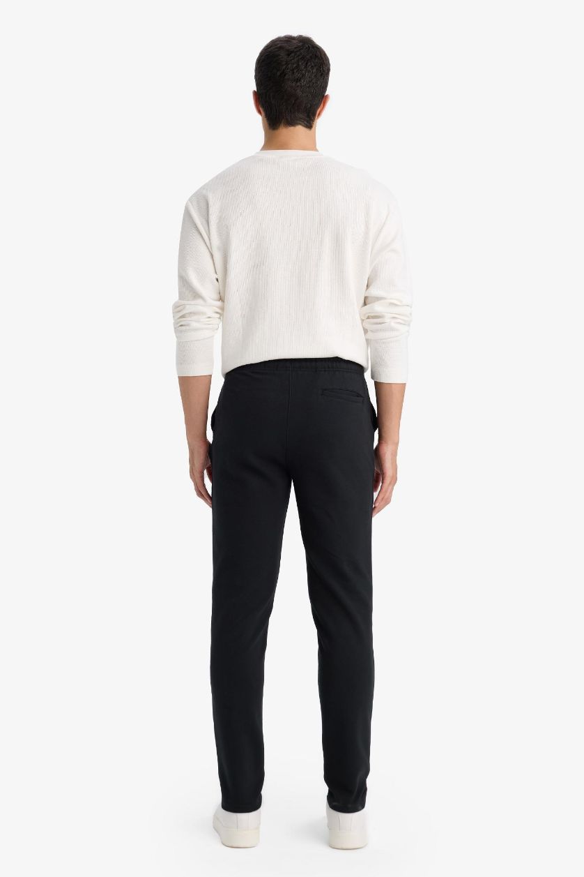 Erkek Lacivert Regular Fıt Düz Paça Pantolon