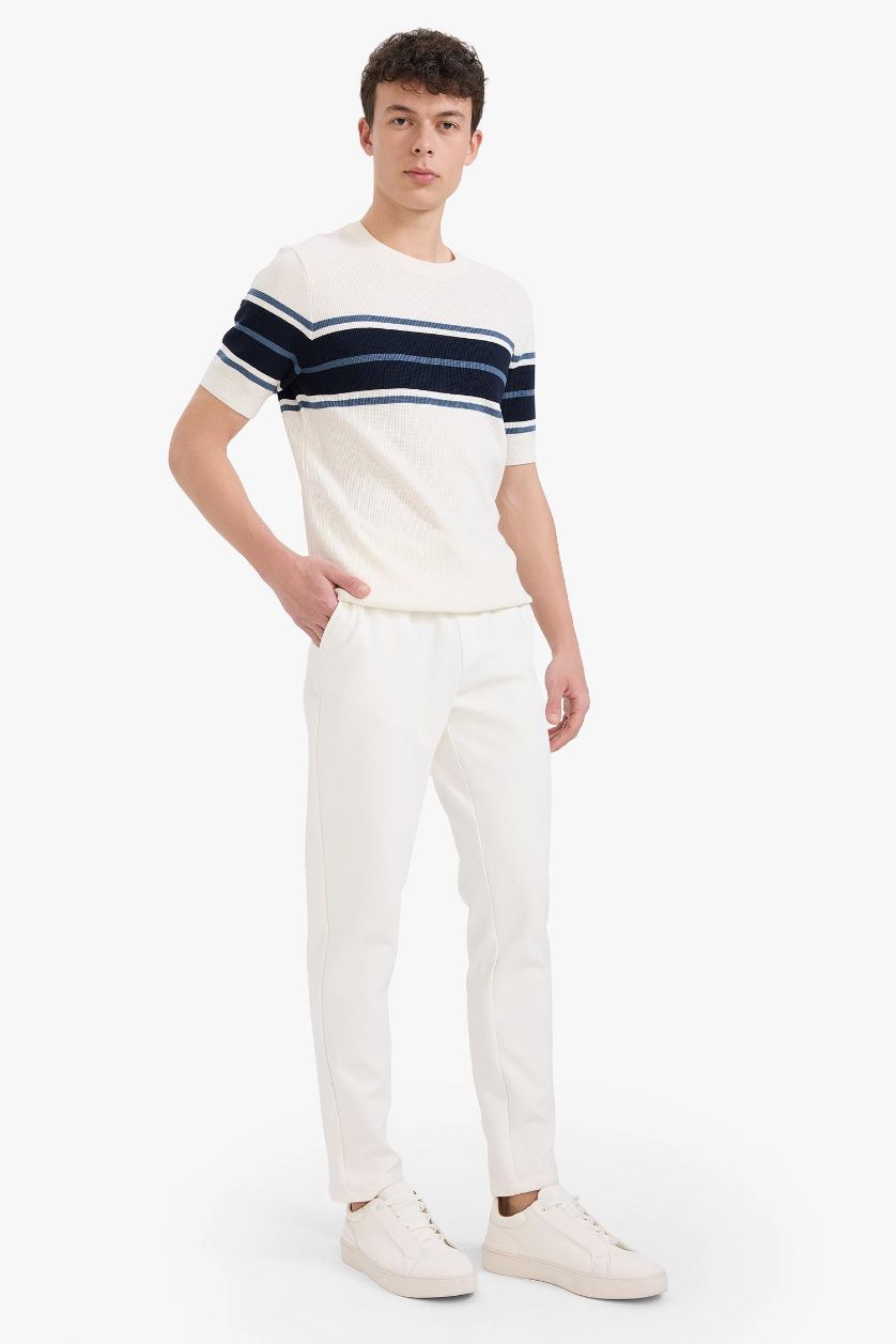 رجال بيج فاتح بنطرون جوجر شتوي سادة برجل عادي ورباط