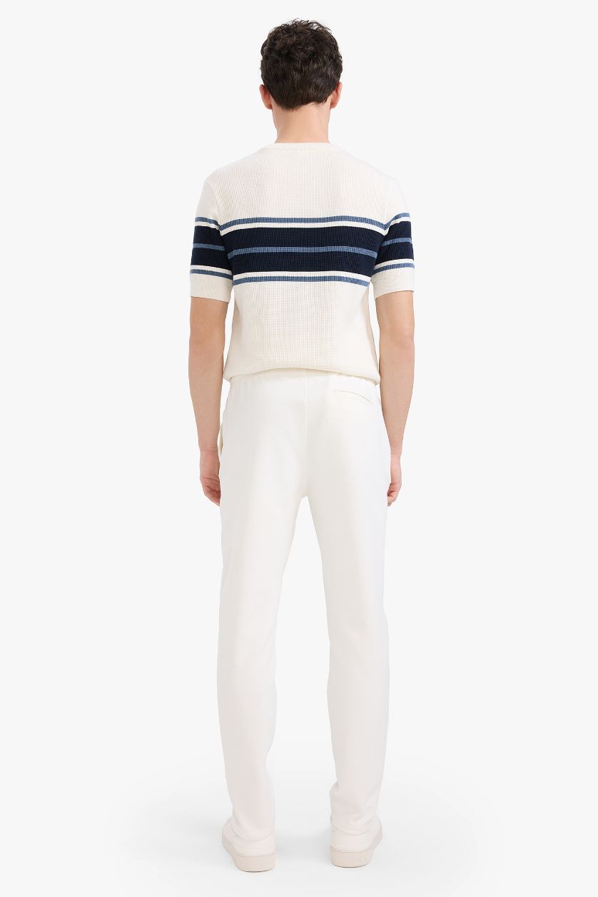 رجال بيج فاتح بنطرون جوجر شتوي سادة برجل عادي ورباط