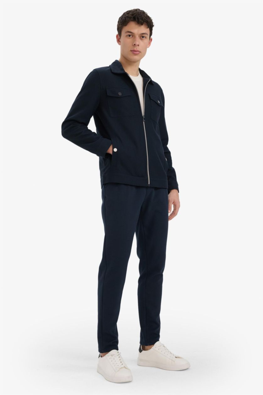MAN NAVY Pocketed Straight Leg Basic Jogger Pants