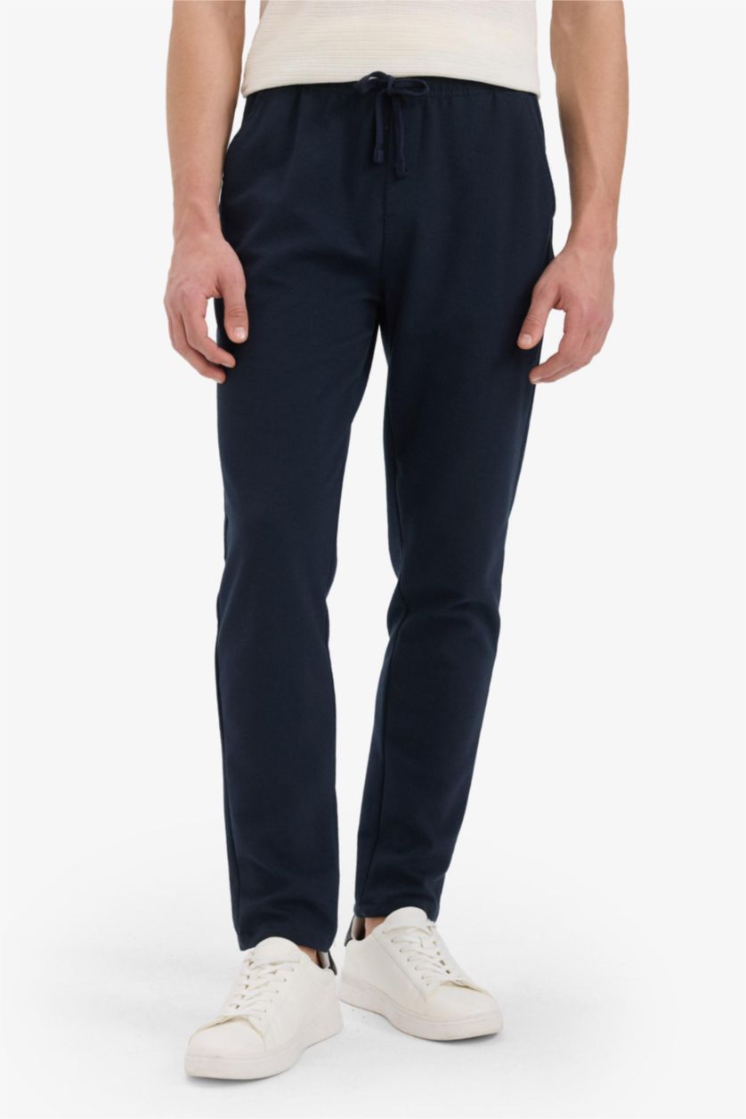 MAN NAVY Pocketed Straight Leg Basic Jogger Pants