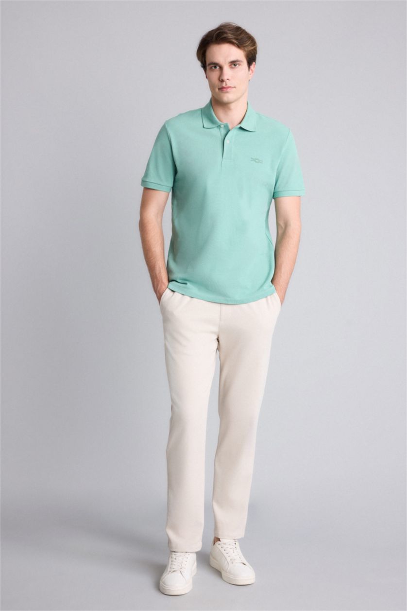 Мужчины Бежевый Брюки Regular Fit