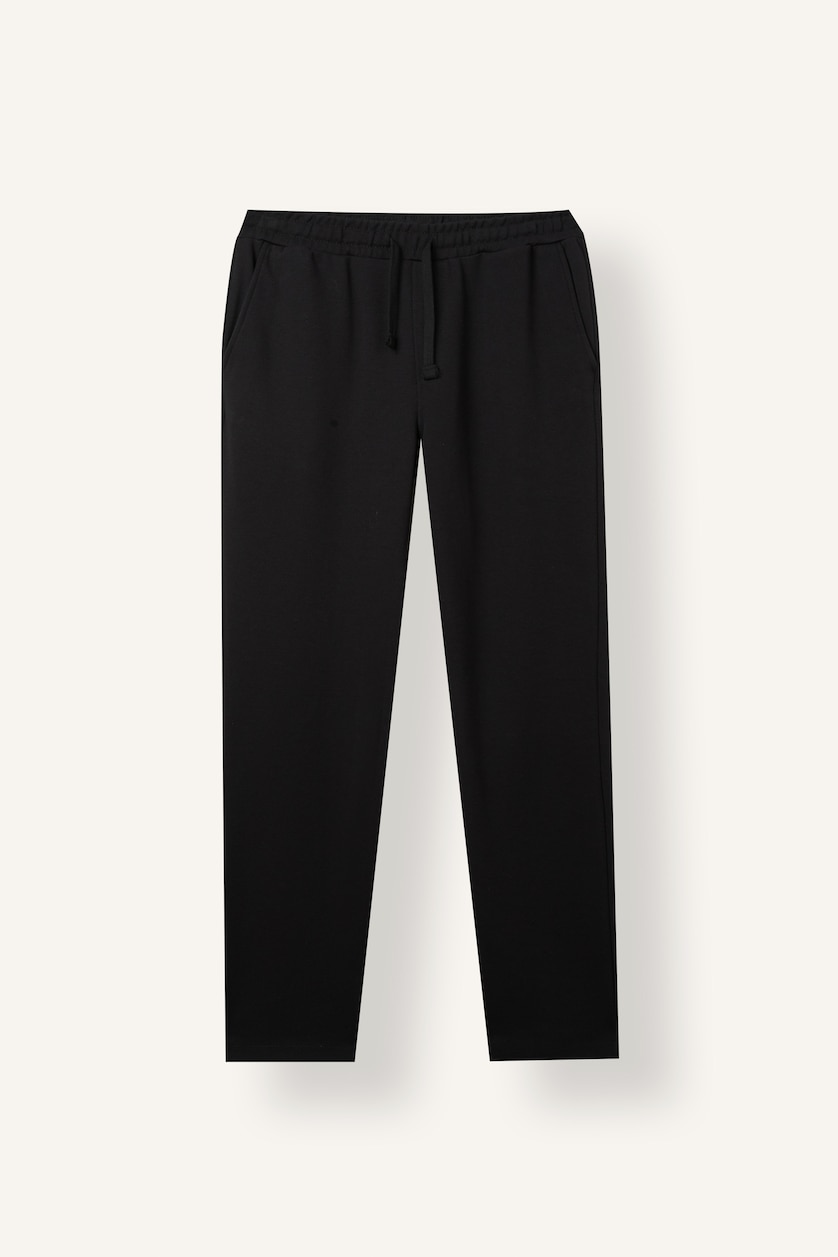 MESHKUJ Black Cotton Regular Fit Elastic Waist Basic Short Trousers