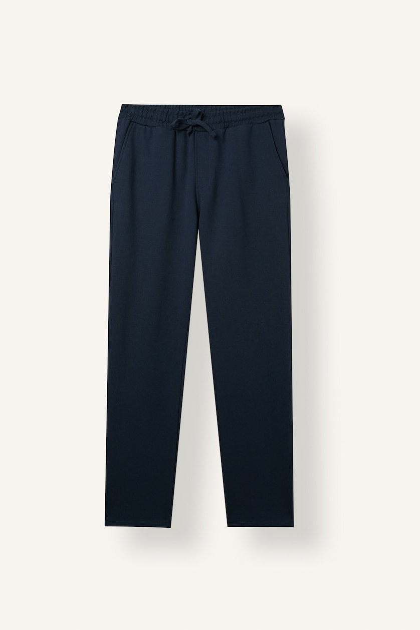 MESHKUJ NAVY Cotton Regular Fit Elastic Waist Basic Short Trousers