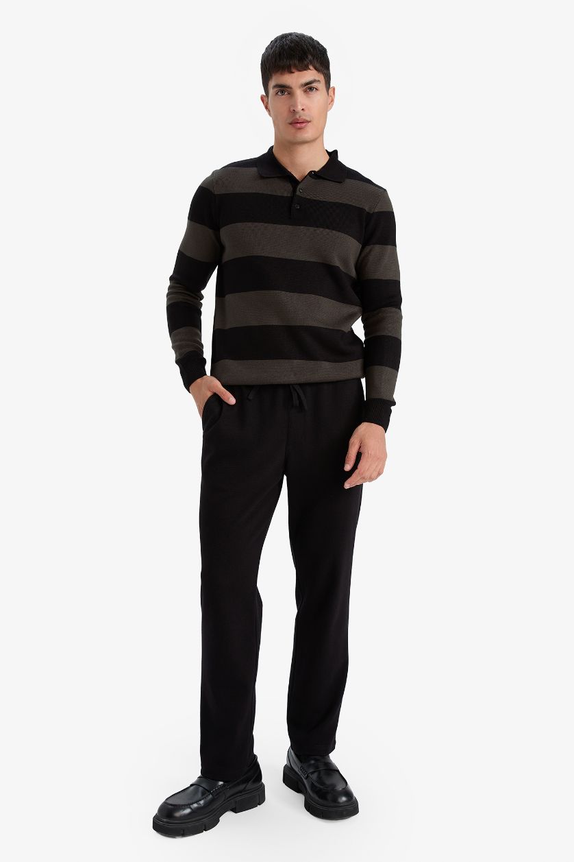 MAN Black Regular Fit Trousers