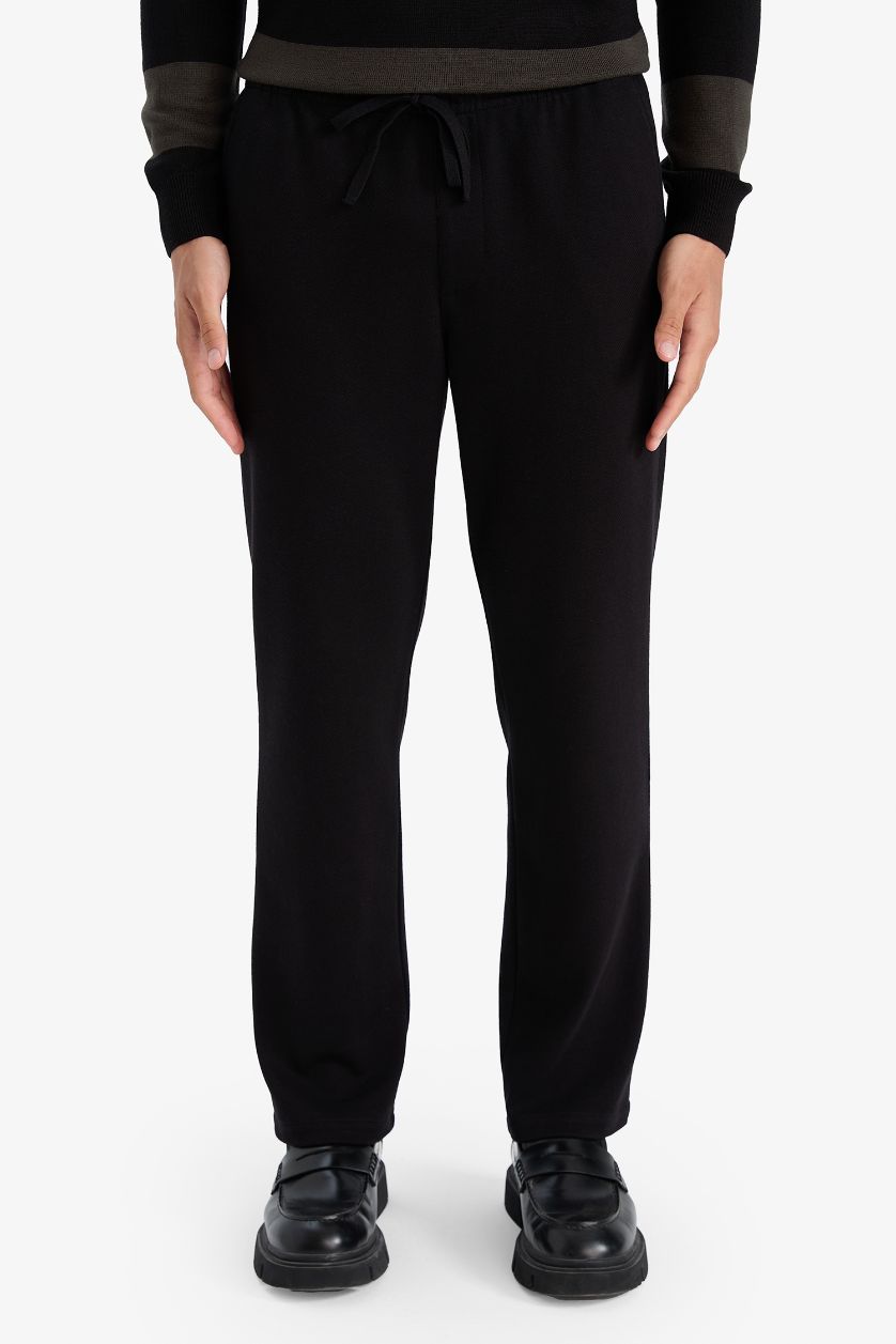 MAN Black Regular Fit Trousers