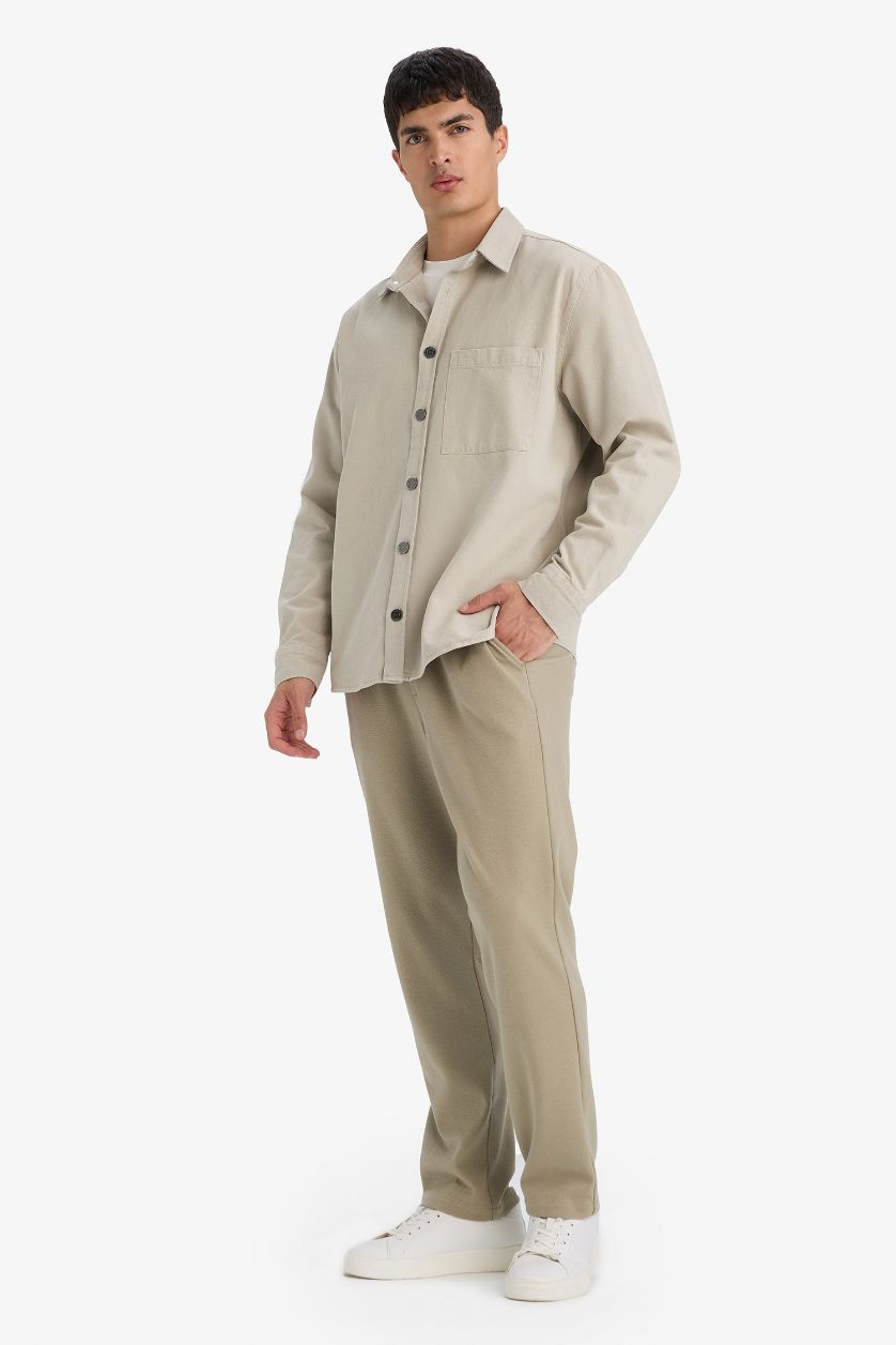 MAN Khaki Straight Leg Trousers