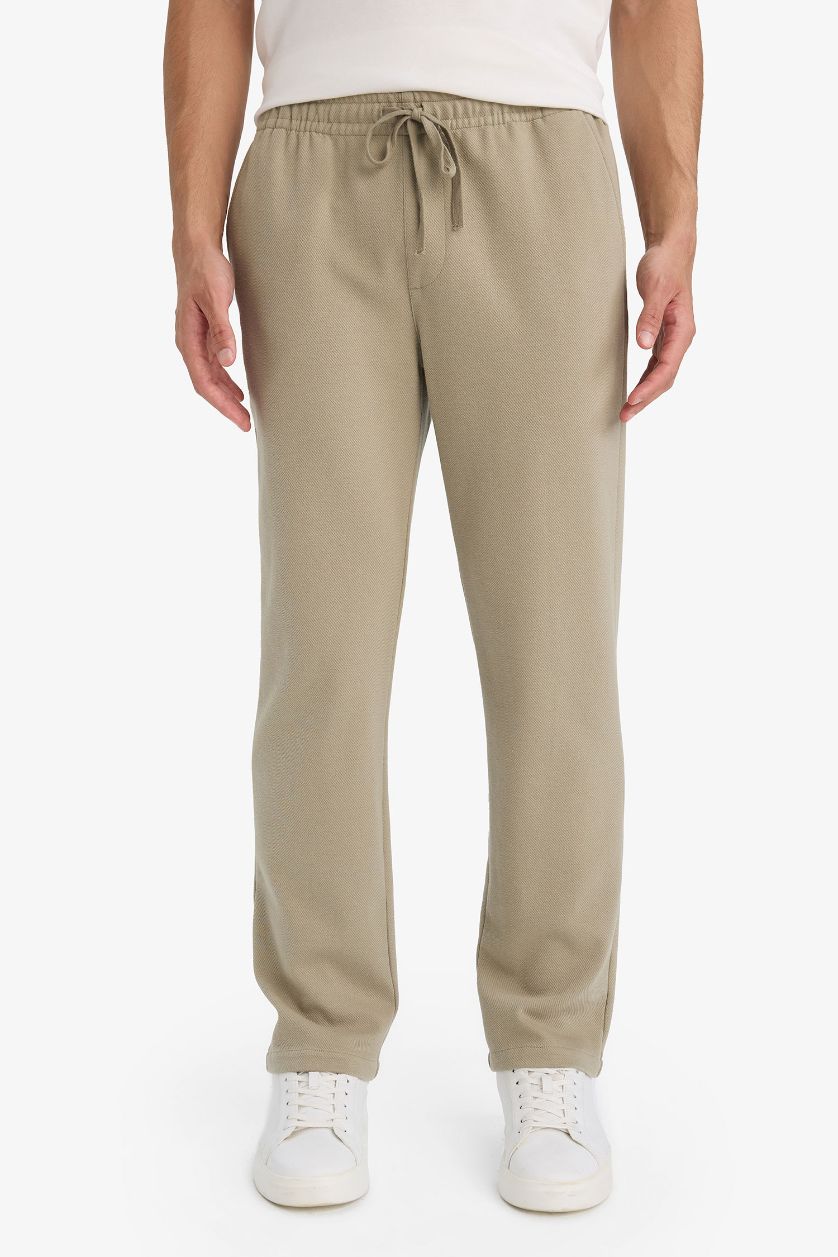 MAN Khaki Straight Leg Trousers