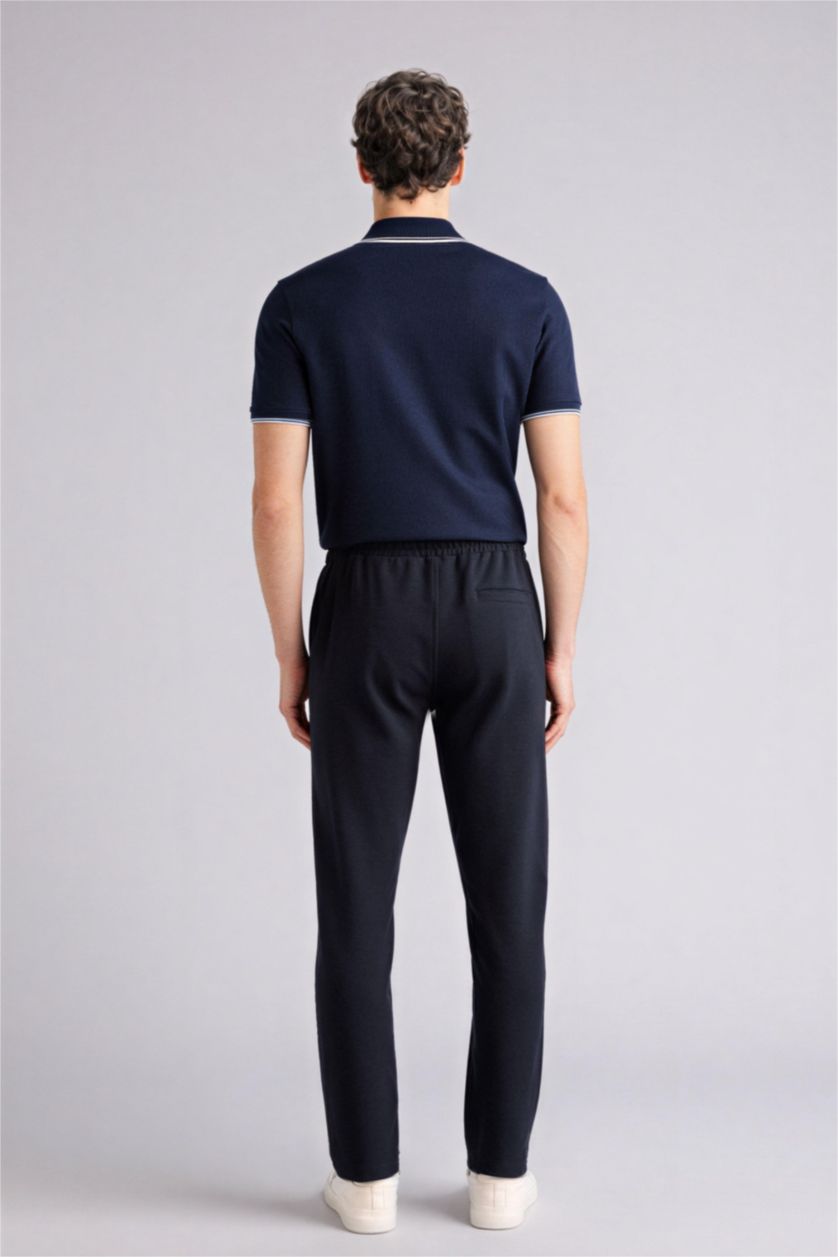 رجال كحلي بنطلون قصة عادية وورجل عادية