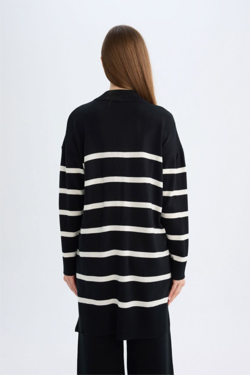 WOMAN Black Regular Fit Crew Neck Tunic