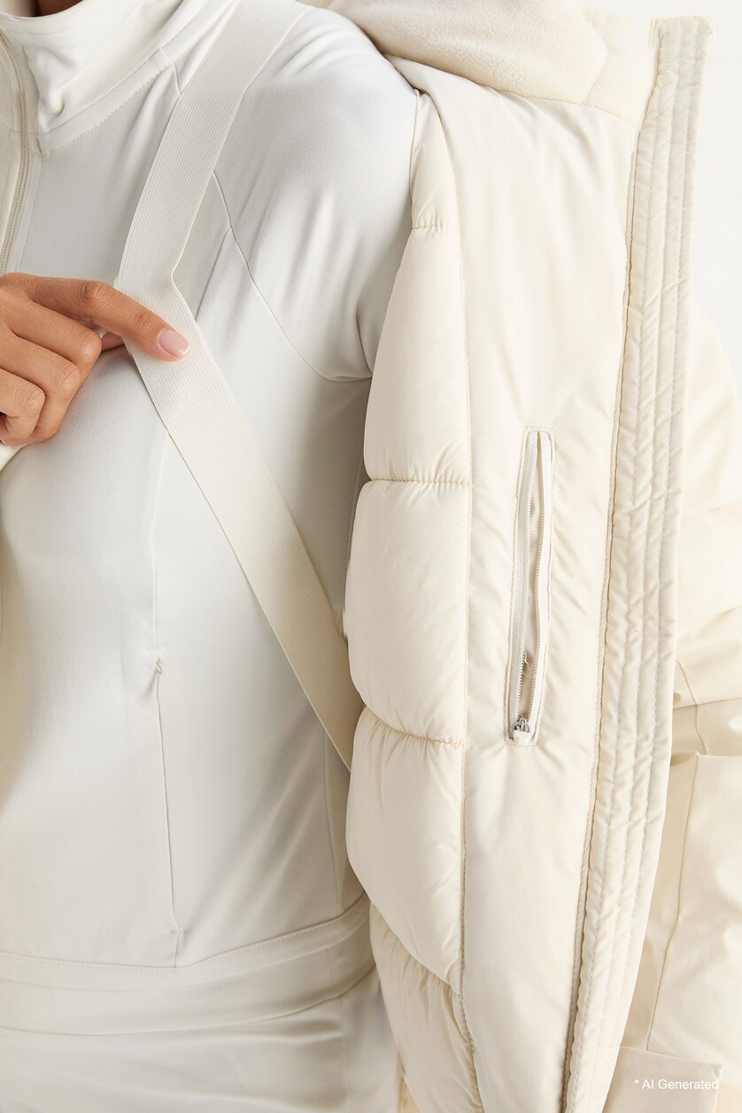 Women Stone Regular Fit Waterproof Hooded Zip-Up Winter Jacket