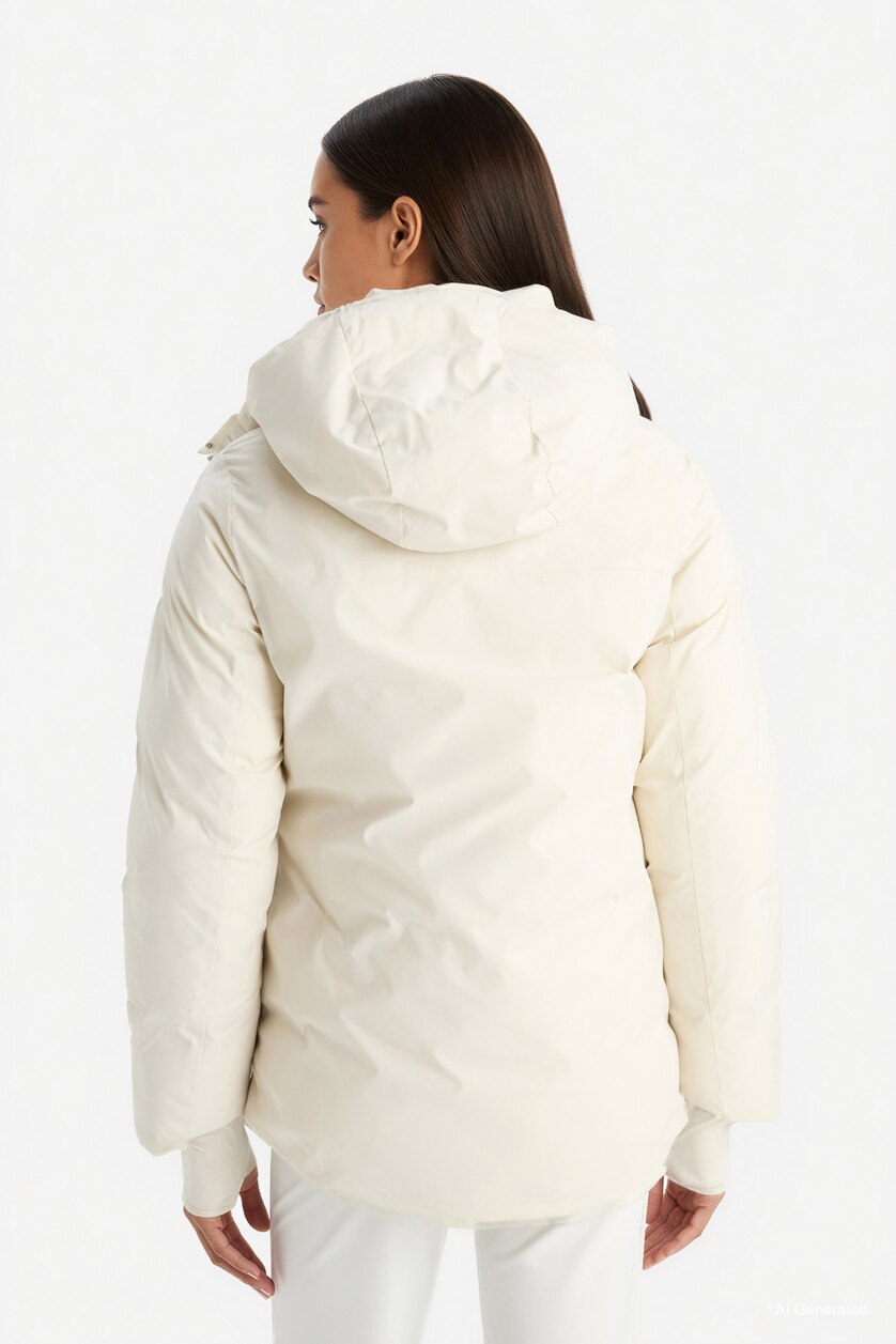 Women Stone Regular Fit Waterproof Hooded Zip-Up Winter Jacket