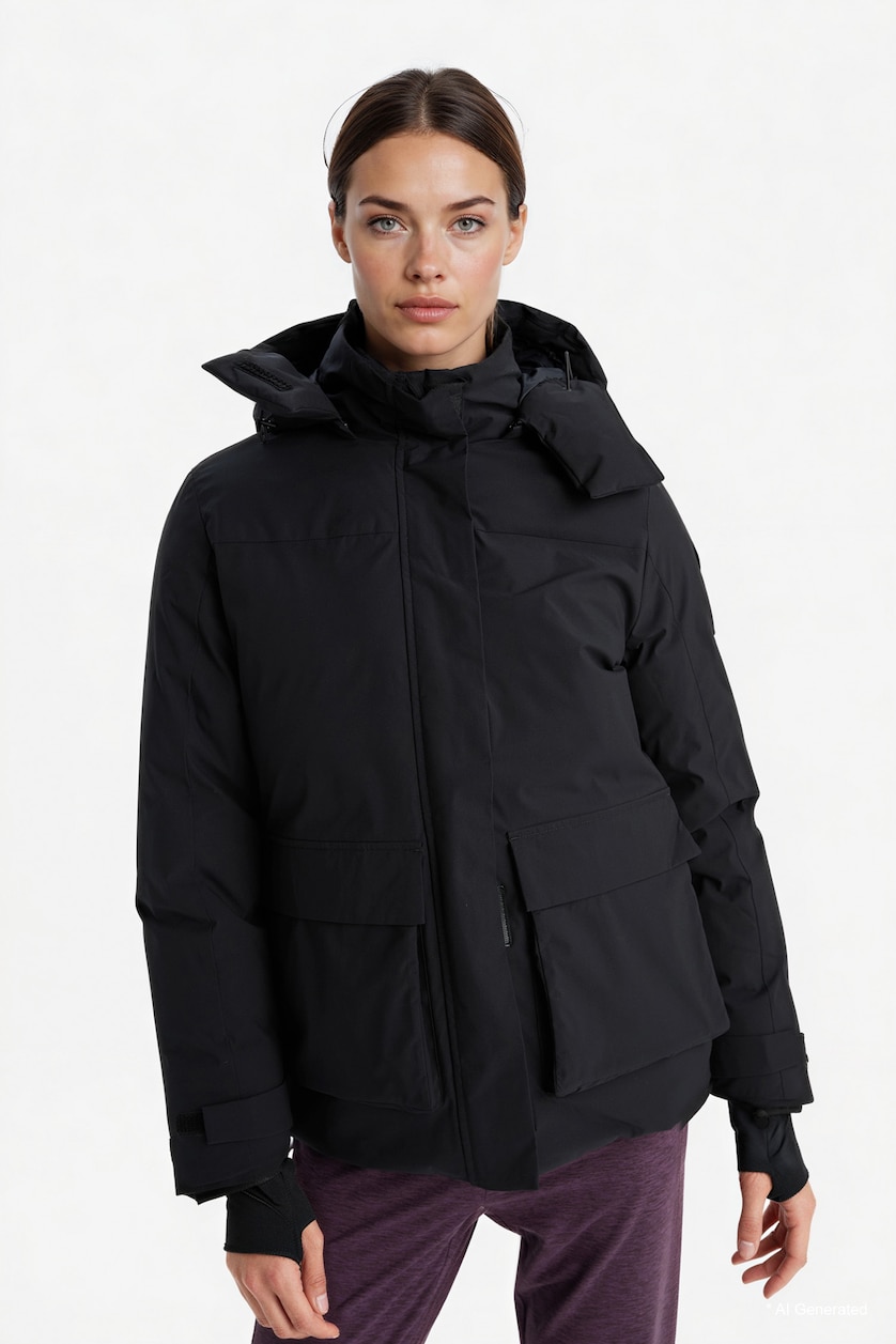 Women Black Puffer Jacket