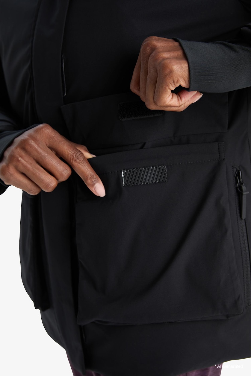 Women Black Puffer Jacket