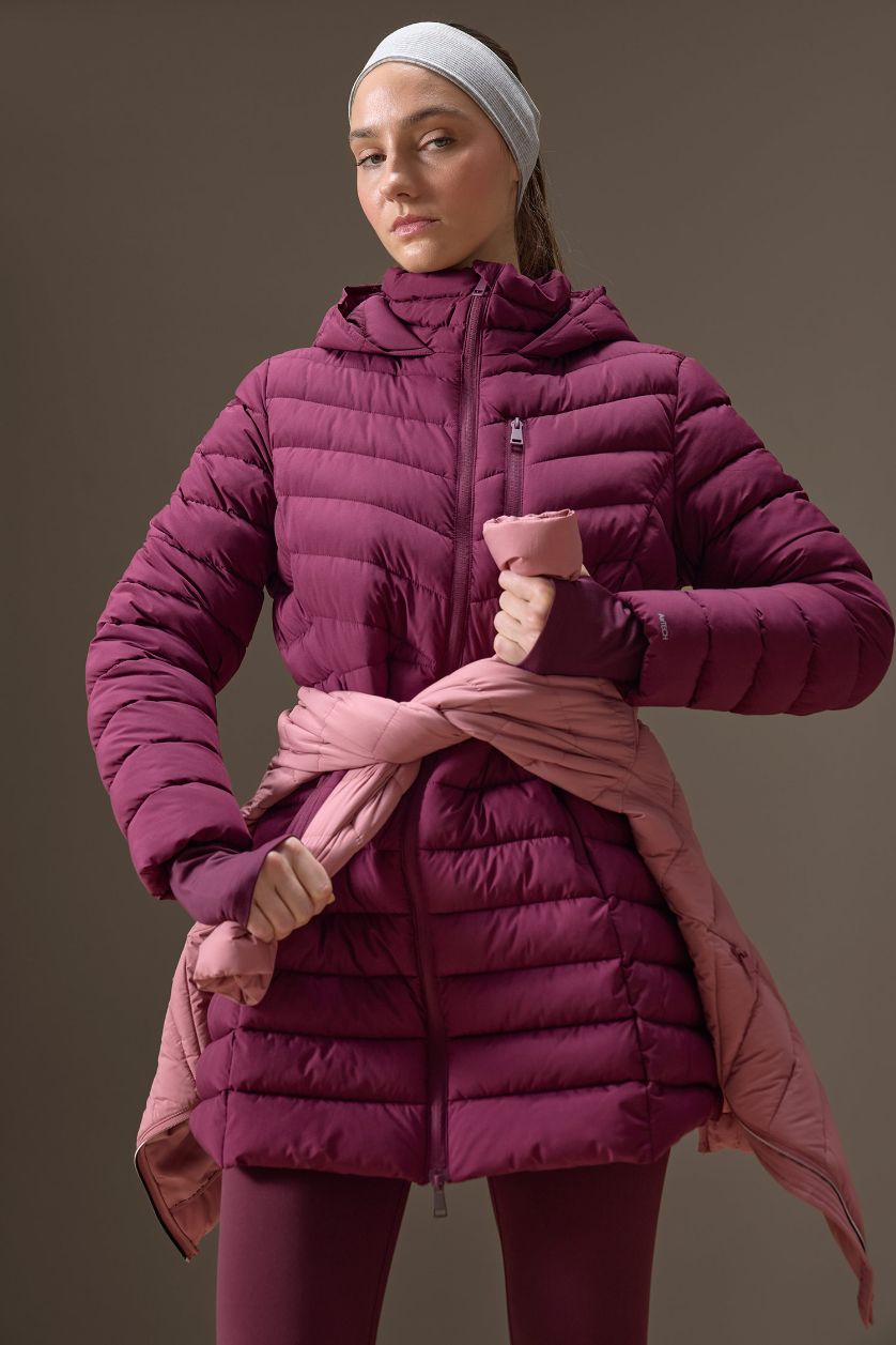 WOMAN Bordeaux DeFactoFit Regular Fit Waterproof Hooded Puffer Jacket
