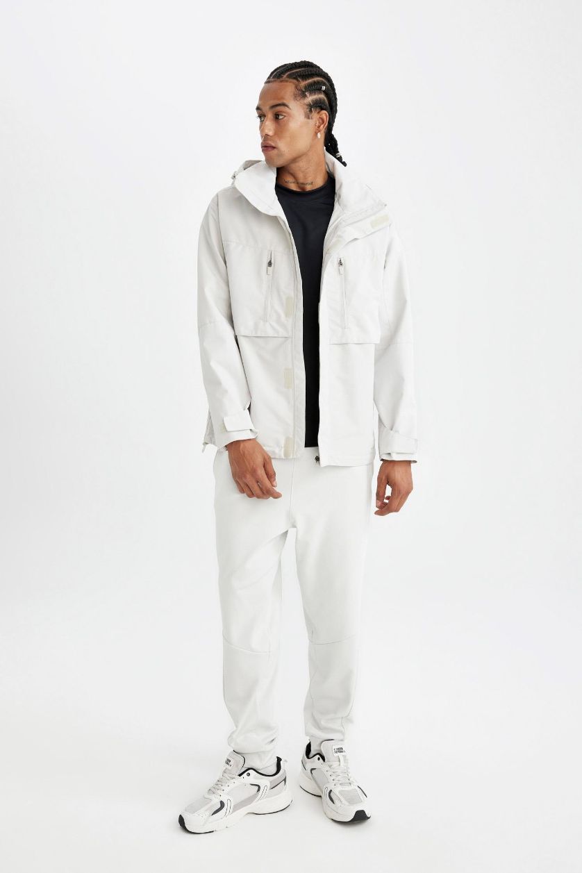 Man Stone DefactoFit Boy Gray Waterproof Regular Fit Hooded Jacket