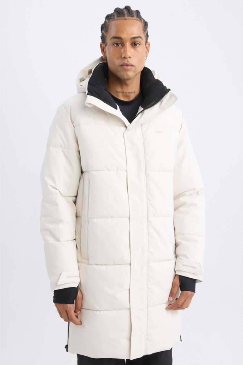 Ерлер Сұр бас киімді Пальто