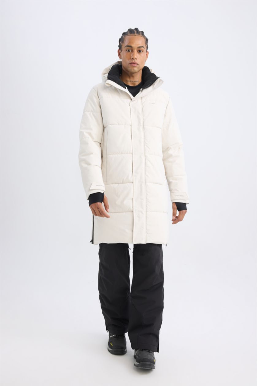 Ерлер Сұр бас киімді Пальто