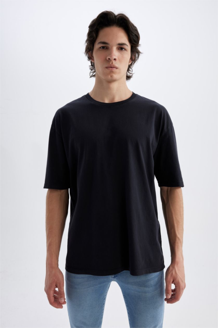 HOMME Anthracite Foncé Coupe Oversize T-shirt à manches courtes
