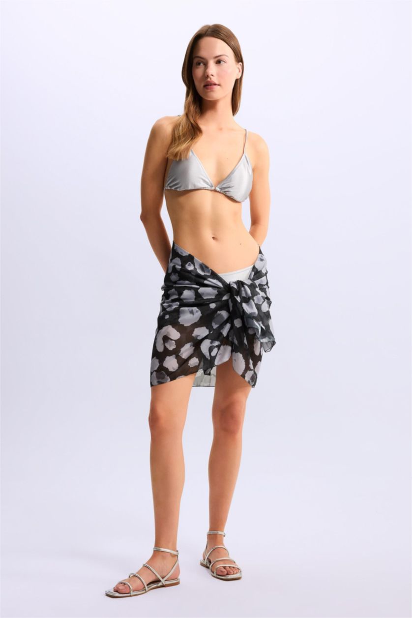 Женщины Черный Парео длинное с принтом для женщин