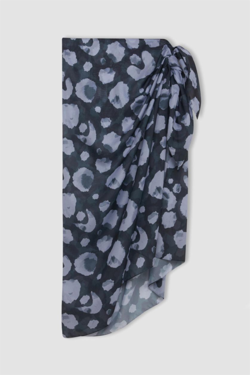 Женщины Черный Парео длинное с принтом для женщин