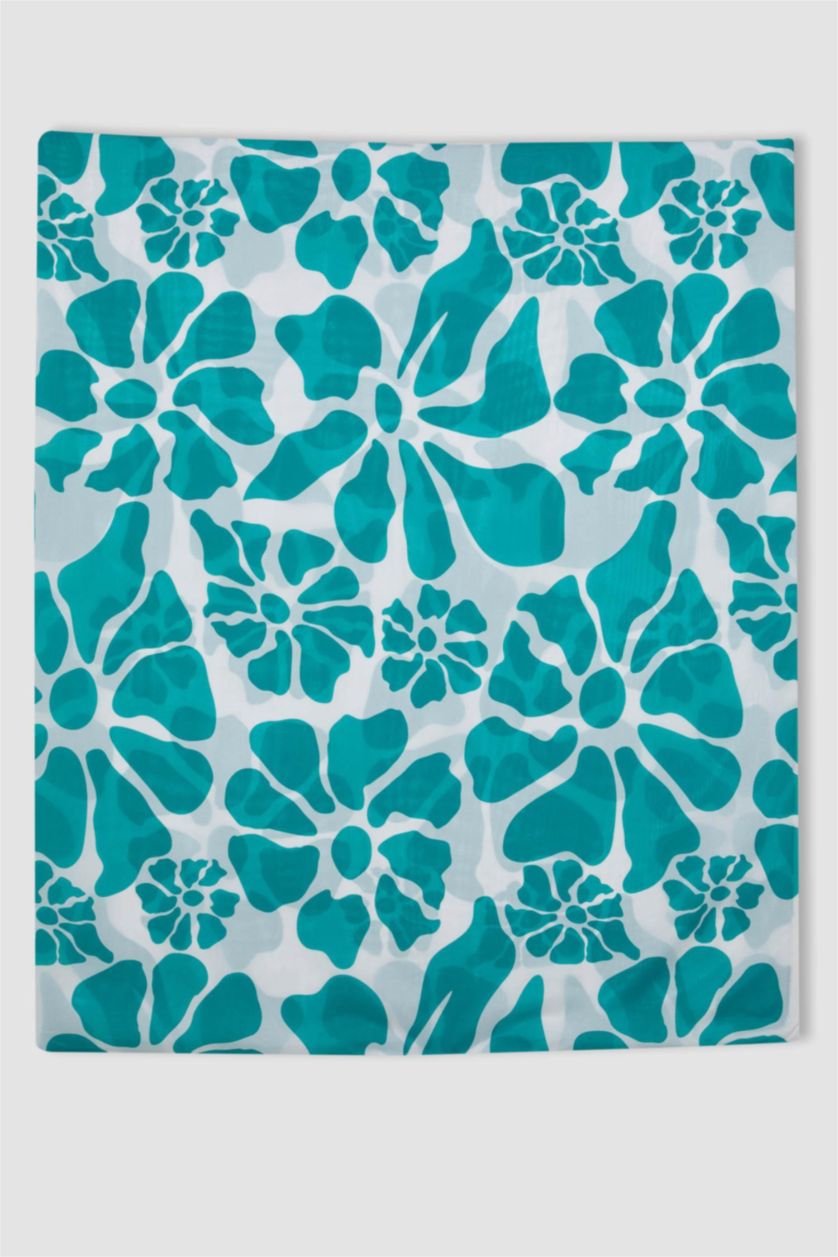 WOMAN Green Woman Floral Patterned Long Beach Skirt