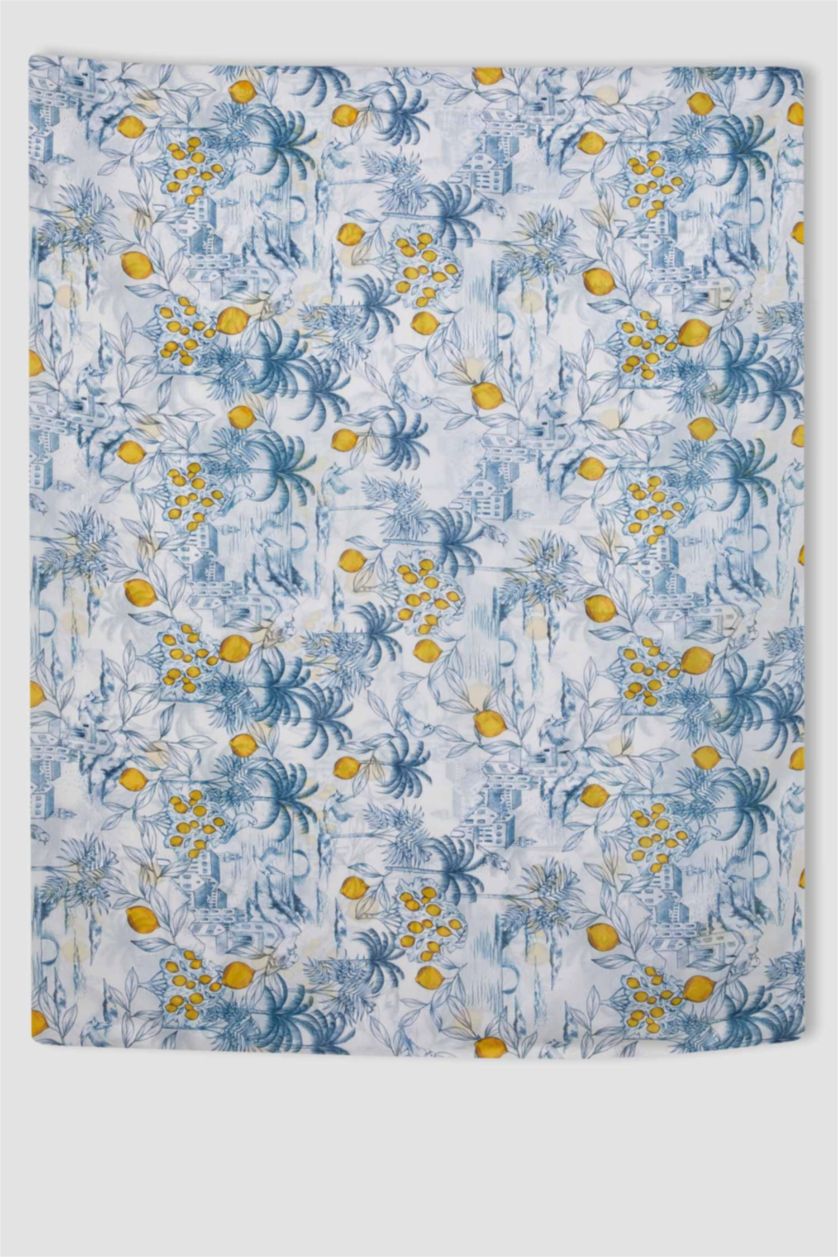 Kadın Lacivert Kadın Desenli Uzun Pareo