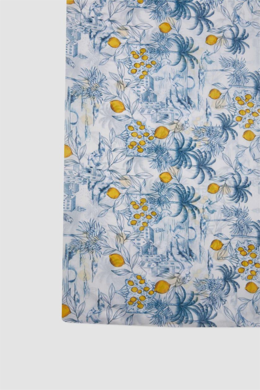 Kadın Lacivert Kadın Desenli Uzun Pareo