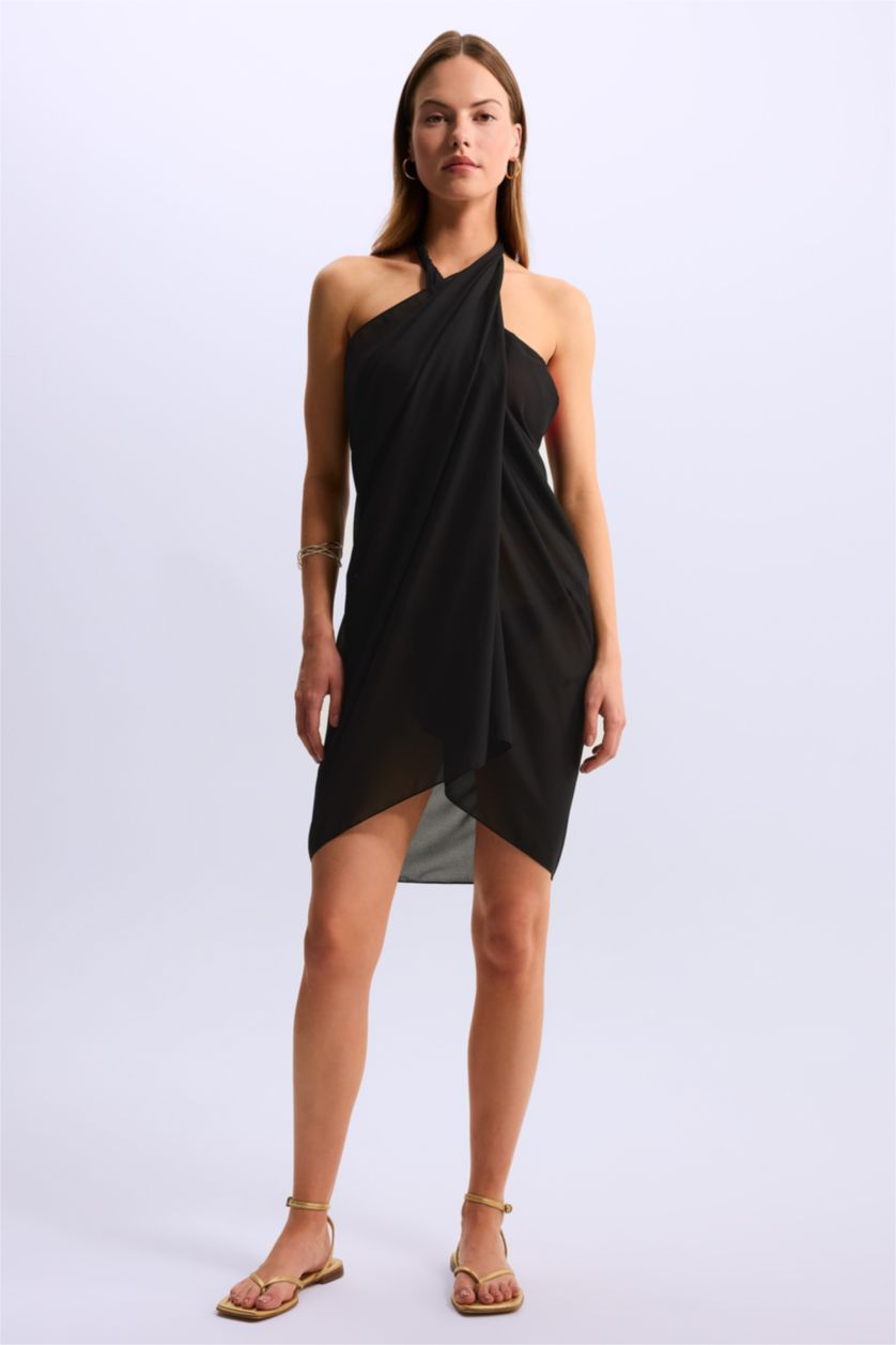 Kadın Siyah Kadın Uzun Pareo