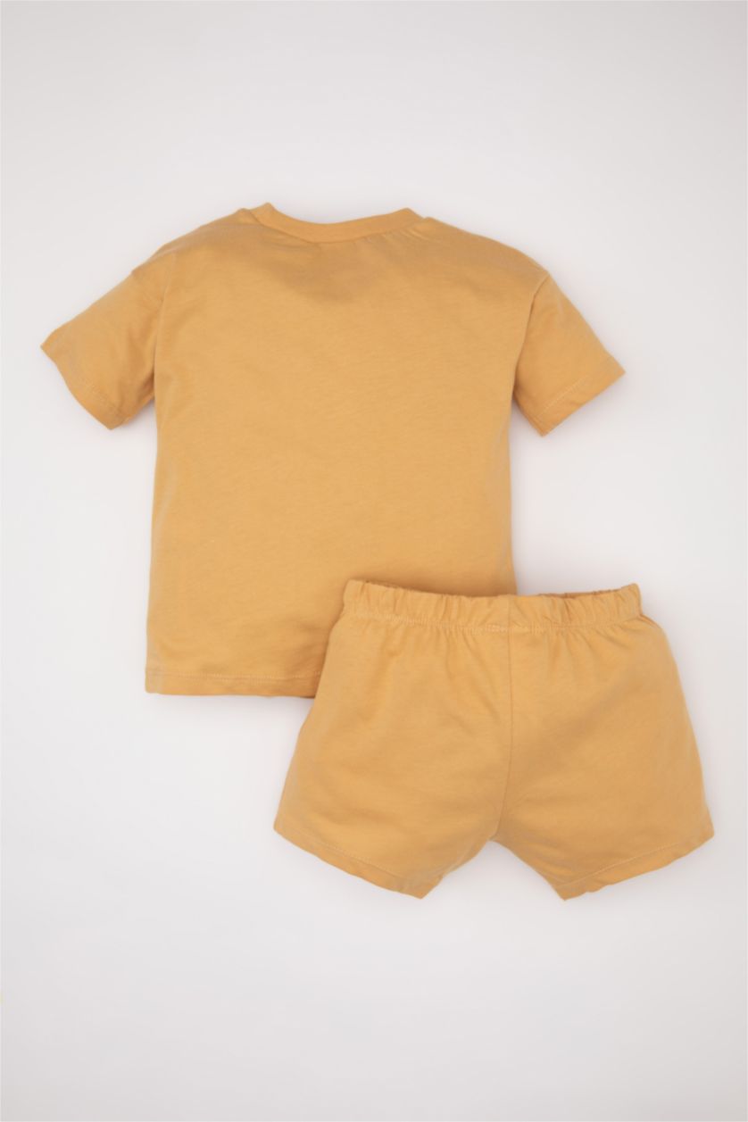 BABY BOY Yellow Baby Boy Printed Short Sleeve T-Shirt Shorts 2 Piece Set