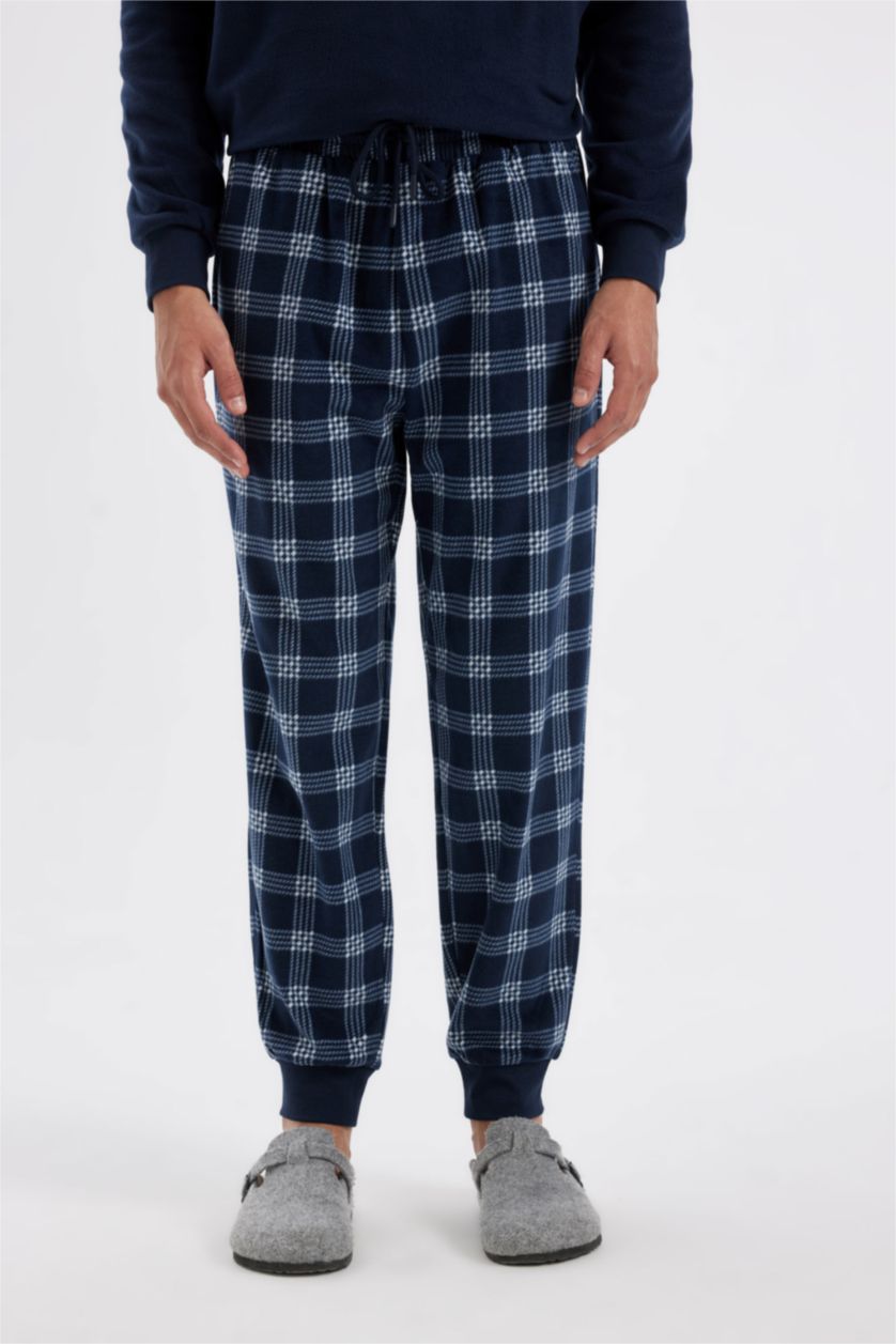رجال كحلي Regular Fit fleece Knitted Bottoms