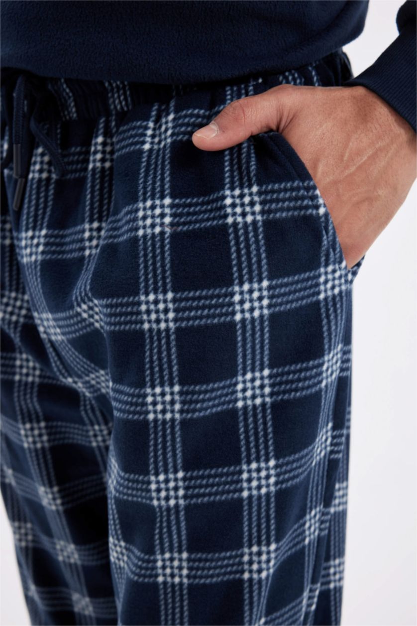 رجال كحلي Regular Fit fleece Knitted Bottoms