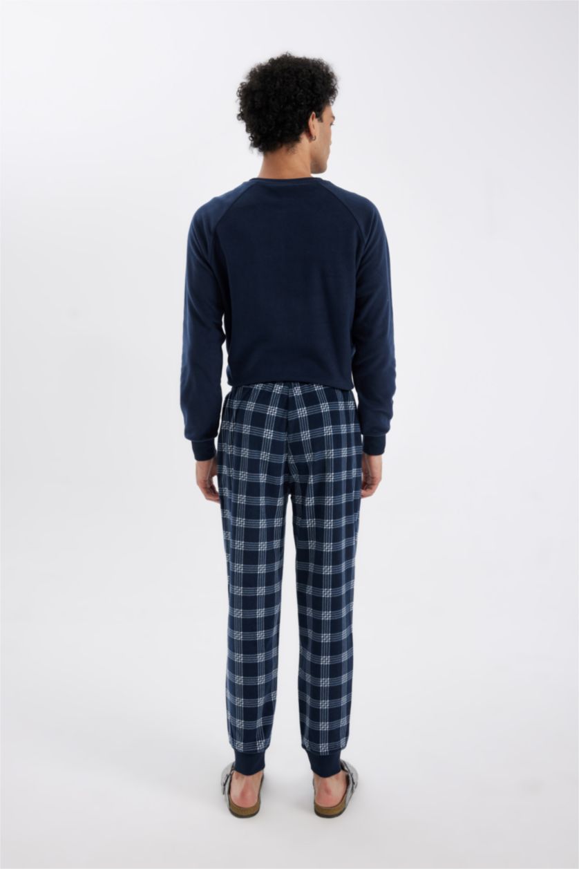 رجال كحلي Regular Fit fleece Knitted Bottoms