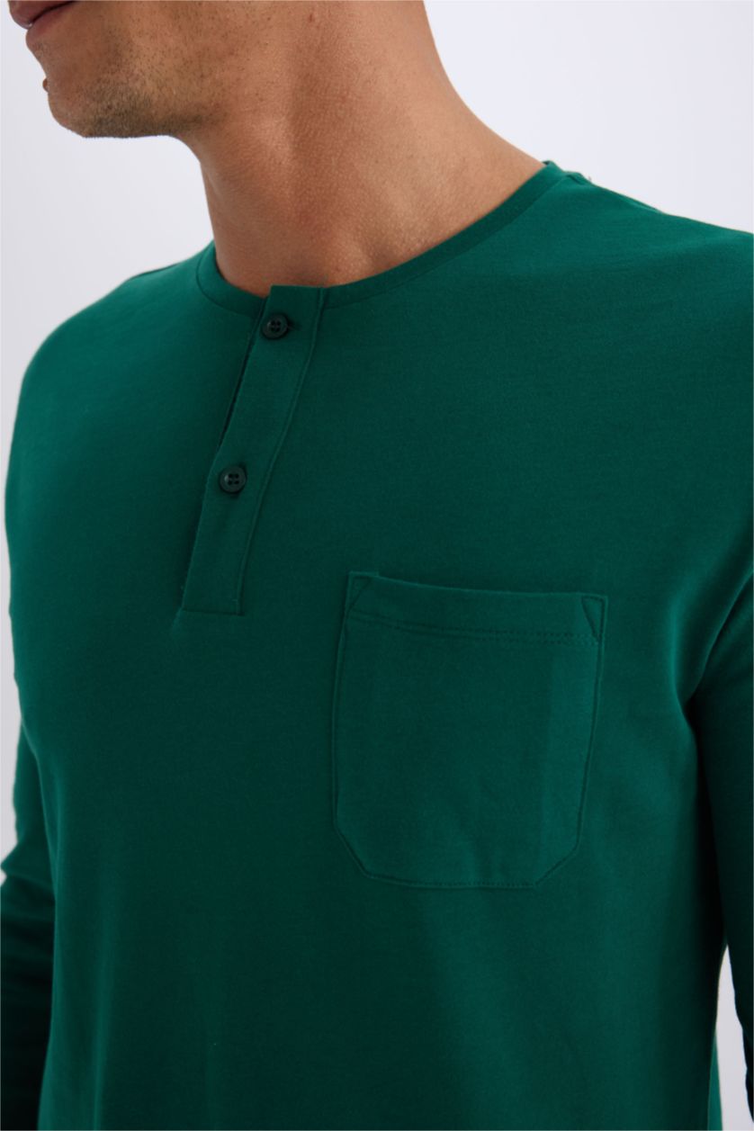 HOMME Vert Ensemble Pyjama coupe régulière Top à manches longues et Pantalon à  carreaux